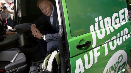 Missstimmung im Wahlkampf. Der Grünen-Spitzenkandidat Jürgen Trittin