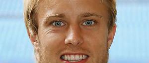 Der Norweger Per Skjelbred spielte gegen Aue erstmals für Hertha BSC. 