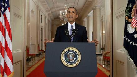 Barack Obama bei seiner Rede an die Nation am Dienstagabend in Washington.
