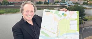 Willkommen in Slubfurt. Michael Kurzwelly leitet das Kunstprojekt an der Oder. 