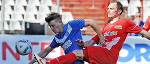 Irgendwie dazwischen gehen: Unions Außenverteidiger Patrick Kohlmann bei einer beherzten Abwehraktion.