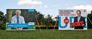  Am Sonntag wird in Bayern gewählt: Ministerpräsident Horst Seehofer (links) tritt gegen den Herausforderer Christian Ude an.