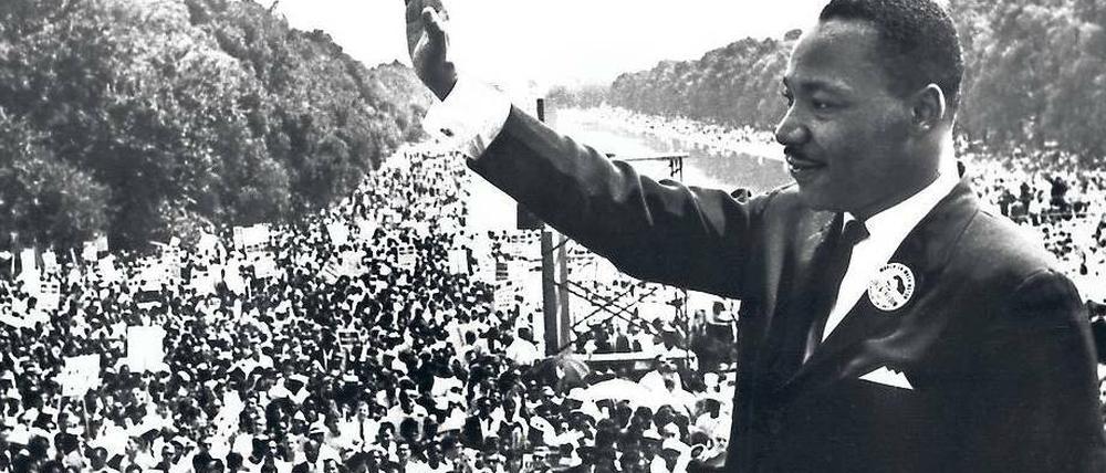 Historischer Moment: Martin Luther King hält 1963 seine Rede in Washington. Foto: dpa