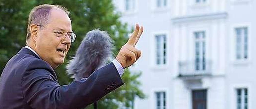Peer Steinbrück ist eine Woche vor der Bundestagswahl optimistisch.