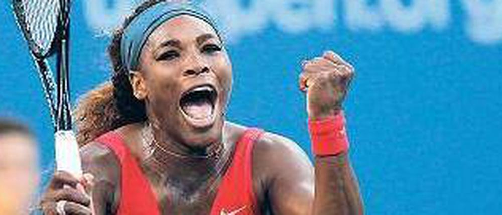 Auf dem Weg zum 17. Grand-Slam-Titel. Serena Williams feiert ihren Halbfinalerfolg gegen die hilflose Chinesin Li Na.