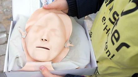 Hat weitgehend ausgedient: Maske für Wiederbelebungs-Übungen.