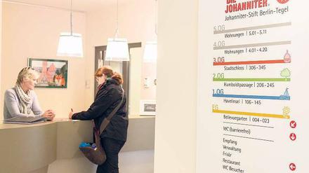 Neu eröffnet. Das Johanniter-Stift in Tegel legt den Schwerpunkt auf sehbehinderte und demenzerkrankte Menschen. 16 sind bereits eingezogen, es ist Platz für rund 160 weitere.
