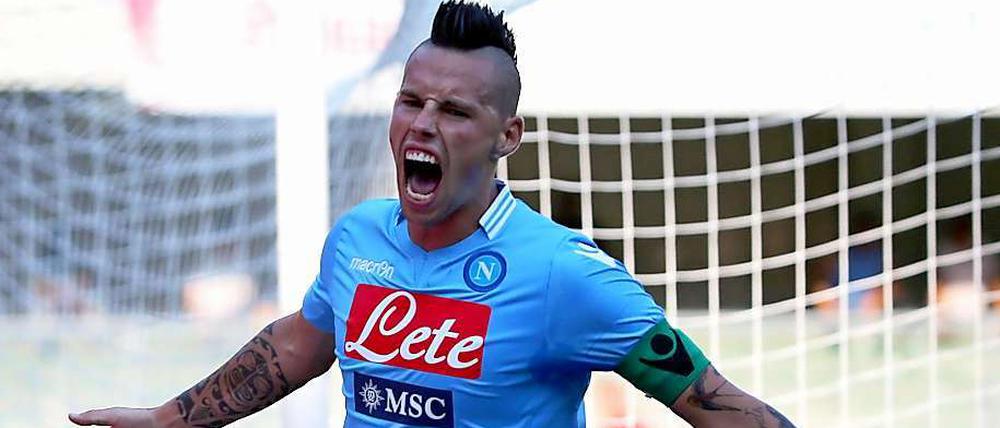 Nicht schön, aber effektiv. Vier Tore erzielte Marek Hamsik in den ersten zwei Ligaspielen für Neapel. Nun will er auch in der Champions League gegen Dortmund treffen. 