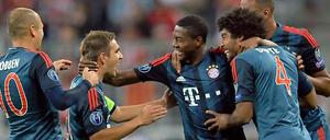 Auftakt nach Maß. David Alaba (Mitte) feiert seinen Führungstreffer.