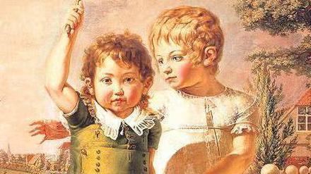 Der Blick auf den Nachwuchs spielt seit jeher mit den Attributen der Gewalt. Philipp Otto Runges „Hülsenbecksche Kinder“, 1805/06 (Ausschnitt).