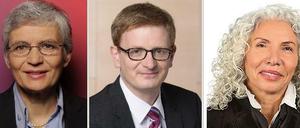 Hallo, wir sind die Neuen: Ute Finckh-Krämer (SPD, rechts), Philipp Lengsfeld (CDU) und Azize Tank (Linke) ziehen erstmals in den Bundestag ein.