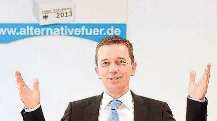 Müde, aber gut drauf. Bernd Luckes Partei holte viele Stimmen im Osten. Foto: Reuters