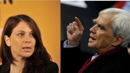 Sie Jahrgang '74, er 74 Jahre alt. Cornelia Otto tritt das erste Mal zum Wahlkmapf an. Hans-Christian Ströbele das letzte Mal.