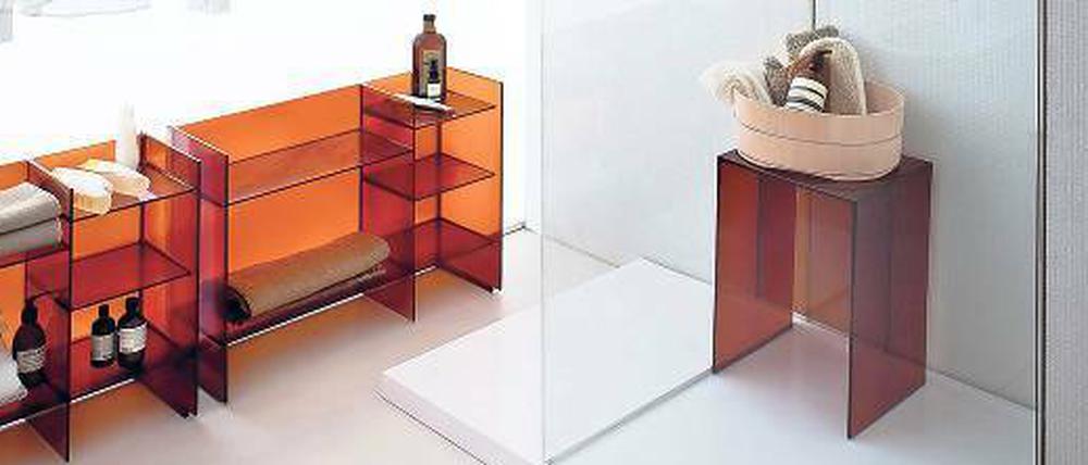 Harmonie der Gegensätze - "Kartell by Laufen" setzt auf Kontraste der Materialien. 