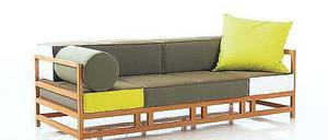 Sofa „Harvest“ zeigt sich in Grau-Gelb.