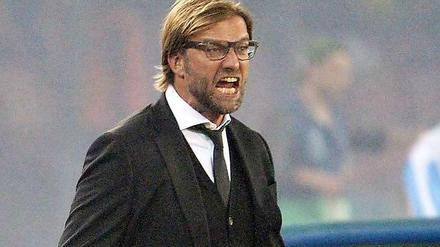 Der Vulkanausbruch von Neapel: Dortmunds Trainer Jürgen Klopp bei seinem Wutausbruch in der Champions League.