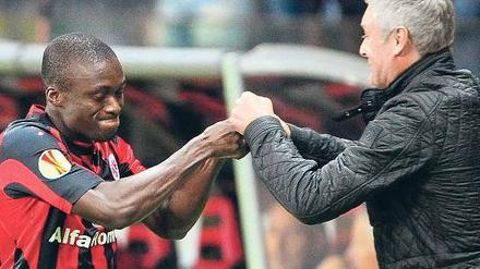 Djapka und Trainer Veh