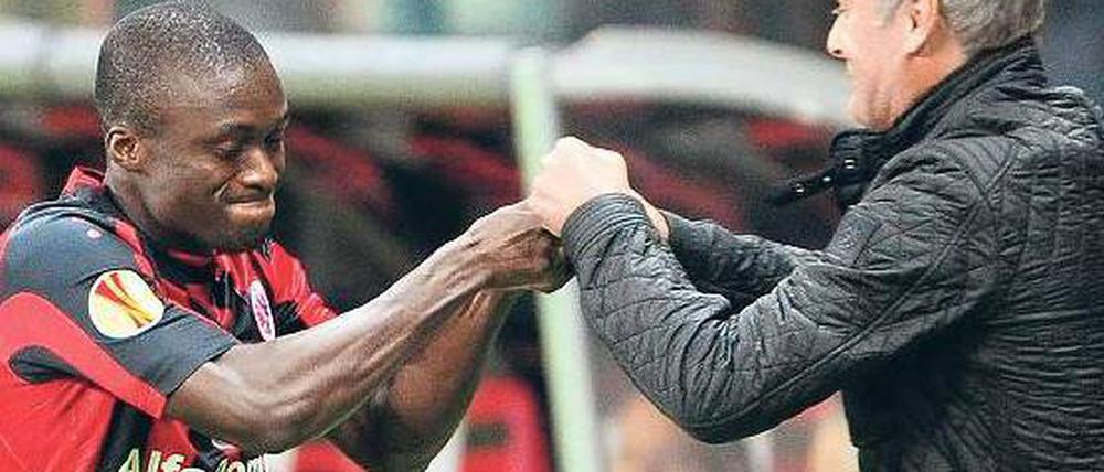 Djapka und Trainer Veh