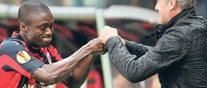 Djapka und Trainer Veh