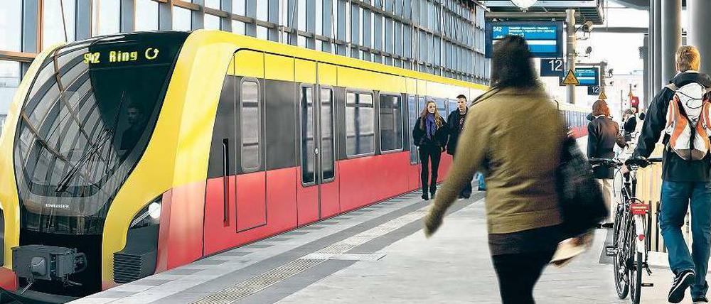 So könnte die Berliner S-Bahn in Zukunft von Außen aussehen. 