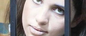 Nadeschda Tolokonnikova während ihres Prozesses in Moskau. 