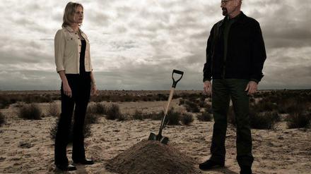 Bryan Cranston als Walter "Walt" Hartwell White und Anna Gunn als Skyler White.
