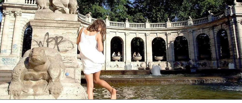 100 Jahre alt. Der Märchenbrunnen, ein zauberhafter Ort im Volkspark.