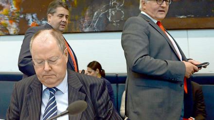 Peer Steinbrück, Sigmar Gabriel, Frank-Walter Steinmeier