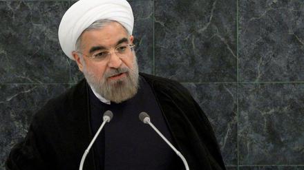 Hassan Ruhani vor der UN-Vollversammlung.