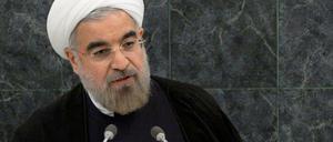 Hassan Ruhani vor der UN-Vollversammlung.