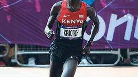 Achtung, Linksverkehr. 2012 in London gewann Kipsang Olympia-Bronze. Foto: AFP