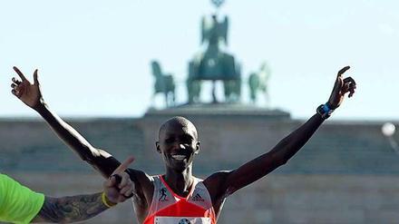 Am Ziel: Wilson Kipsang. 