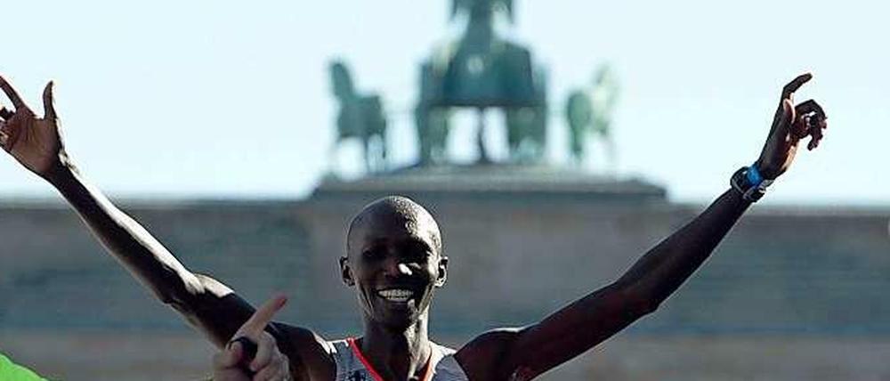 Am Ziel: Wilson Kipsang.