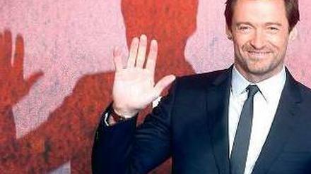 Winke, winke. Jackman plauderte in Berlin über seinen neuen Film. Foto: Davids/Darmer