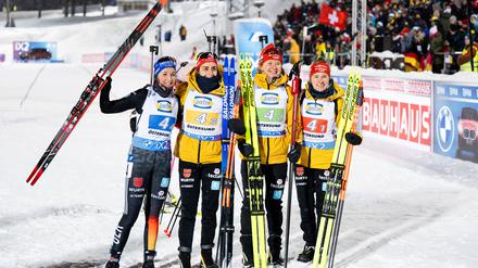 Die deutsche Frauen-Staffel holte sich Platz drei.