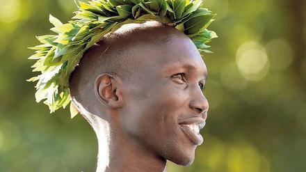 Der Triumphator. Wilson Kipsang hängte bei Kilometer 35 seine Landsleute Eliud Kipchoge und Geoffrey Kipsang ab. Foto: AFP