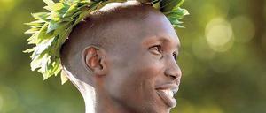 Der Triumphator. Wilson Kipsang hängte bei Kilometer 35 seine Landsleute Eliud Kipchoge und Geoffrey Kipsang ab. Foto: AFP