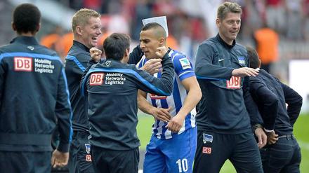 Jubelt er heute wieder so schön wie zuletzt gegen Mainz? Änis Ben-Hatira könnte Hertha auch in Hannover Impulse geben.