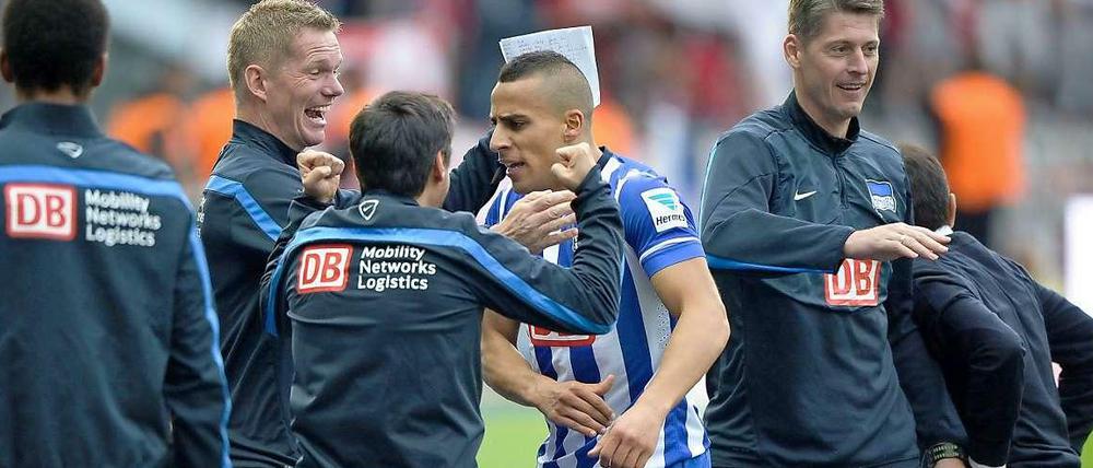 Jubelt er heute wieder so schön wie zuletzt gegen Mainz? Änis Ben-Hatira könnte Hertha auch in Hannover Impulse geben.