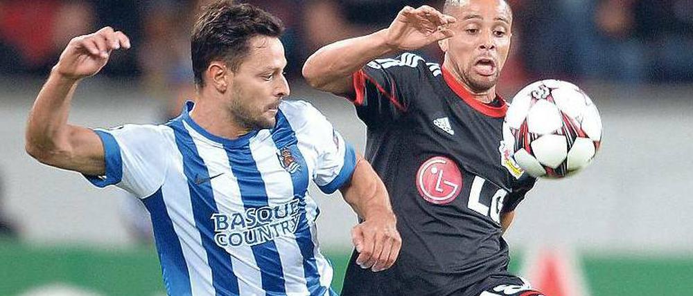 Sidney Sam, hier im Champions-League-Spiel gegen San Sebastians Alberto De La Bella.
