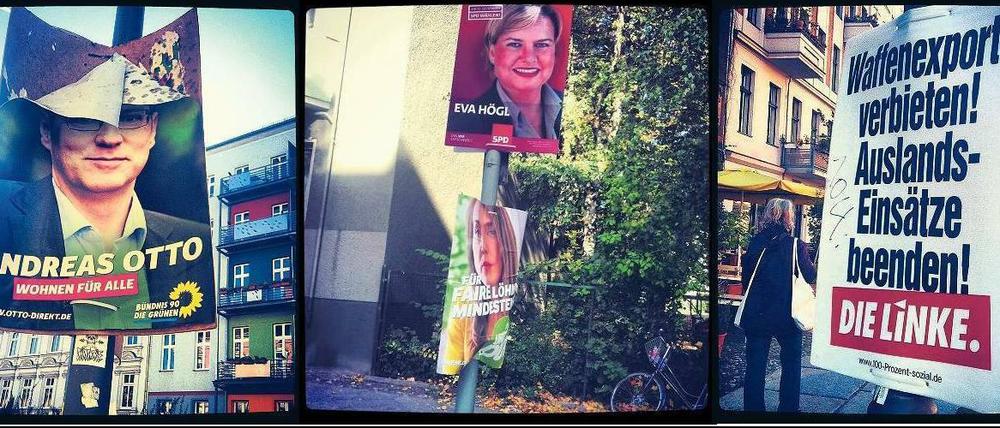 Was wollt ihr denn noch hier? Wie in Mitte und Pankow konnte man am Montag quer durch die Stadt übrig gebliebene Plakate entdecken. Die meisten der stadtweit mehr als 100 000 Exemplare wurden allerdings bereits entfernt.