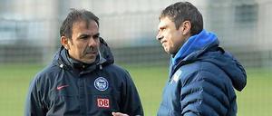 Karsten Heine (r.) hegt keinen Groll gegen Hertha und den Berliner Cheftrainer Jos Luhukay, auch wenn der Abschied aus seiner Sicht besser hätte kommuniziert werden können.