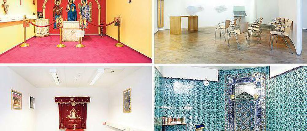 Der richtige Rahmen für den Glauben. Am Frankfurter Flughafen gibt es Andachtsräume für verschiedene Konfessionen.