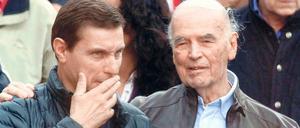 Kein Grab für den NS-Verbrecher. Erich Priebke (rechts; daneben sein Verteidiger) wurde 1913 in Hennigsdorf geboren.