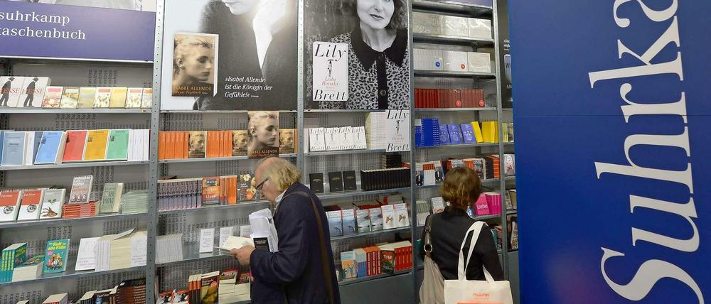 Der Suhrkamp-Stand auf der Buchmesse.