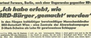 Alles Lüge. Die ND-Schlagzeile von 1989 ging auf die Stasi zurück. 