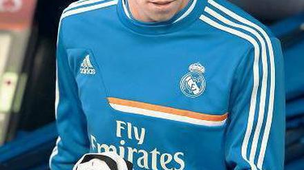 Nur in Trainingskleidung. Bale war noch nicht oft in Reals Trikot zu sehen. Foto: AFP