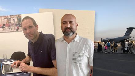 Tilmann Röder (li.) und Kava Spartak hat mit ihrer Petition „Luftbrücke Afghanistan“ in wenigen Tagen fast 100 000 Unterschriften gesammelt.