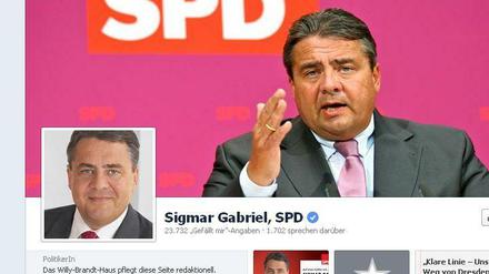 Die Facebookseite von Sigmar Gabriel