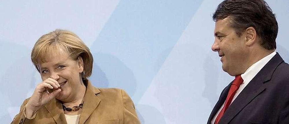 Angela Merkel und Sigmar Gabriel brauchen ein gemeinsames Projekt - nicht nur um die eigenen Abgeordneten bei der Stange zu halten.